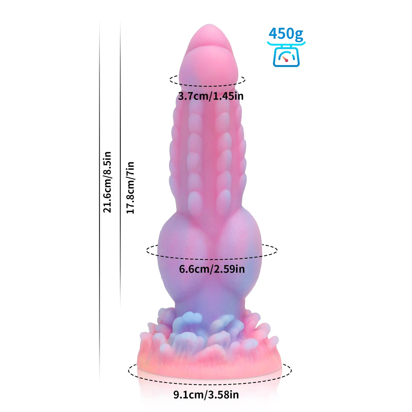 Glow In the Night Dragon Knotted Dildo