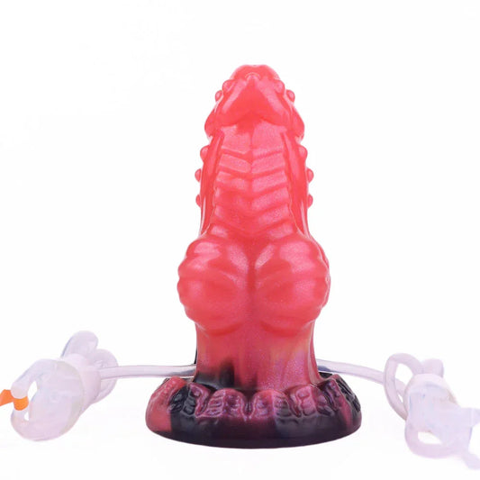 Red Dragon Studded Squirting Inflatable Knotted Dildo -- 59.99 -