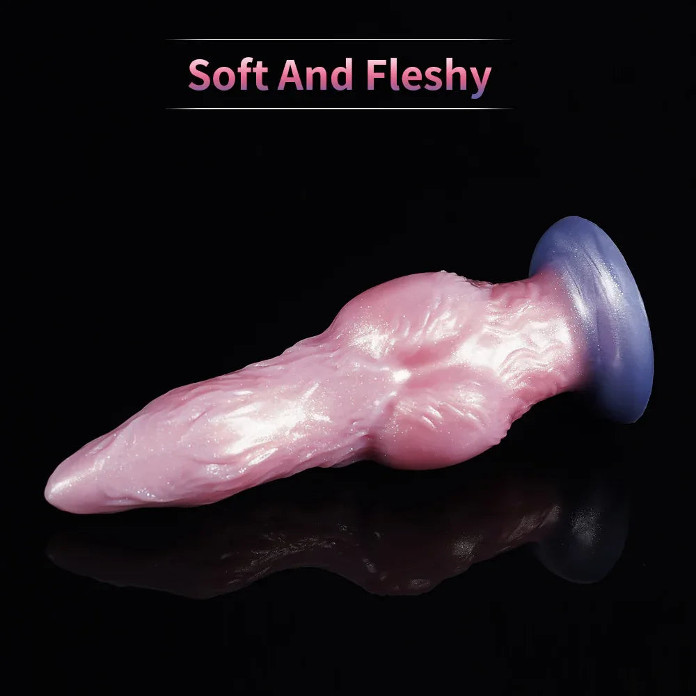 9 Inch Green Silicone Fantasy Knotted Dildo -- 50.00 -