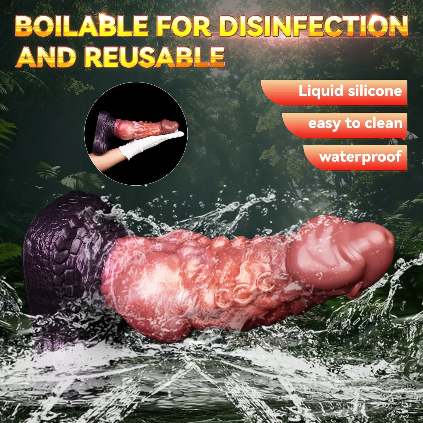 13 Inch Dual Density Textured Knotted Dragon Dildo -- 69.99 -