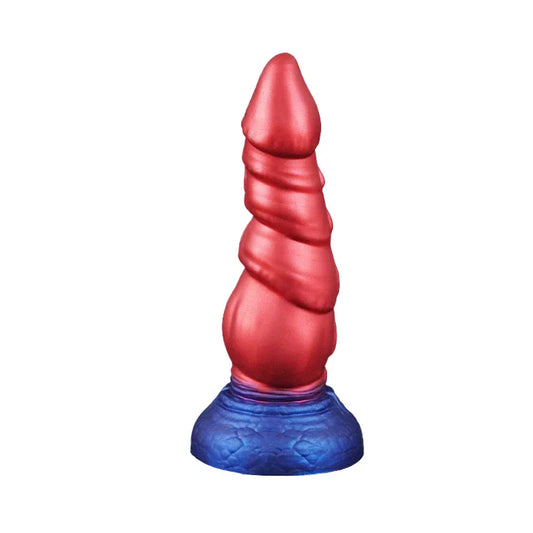 Red 8 Inch Soft Silicone Beaded Monster Dildo -- 49.00 -