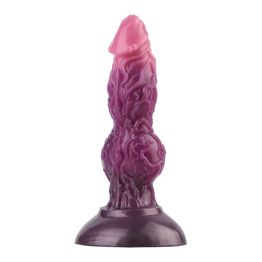 Purple Textured Inflatable Dog Knotted Dildo -- 59.99 -