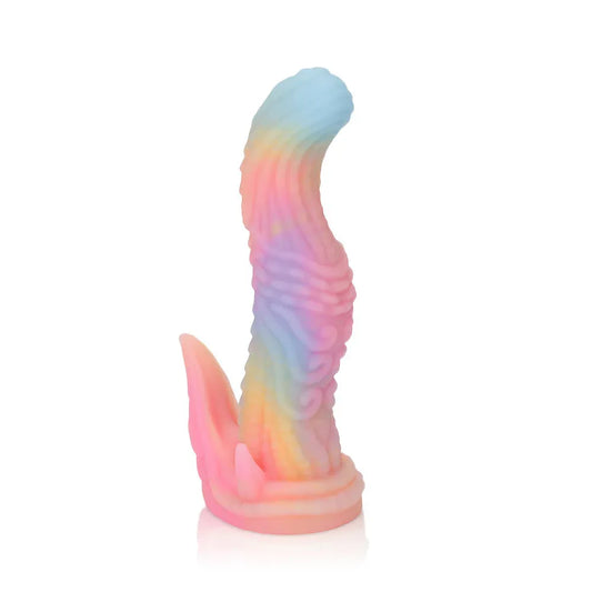 Rainbow Alien Luminous Spiked Dragon Dildo -- 39.99 -