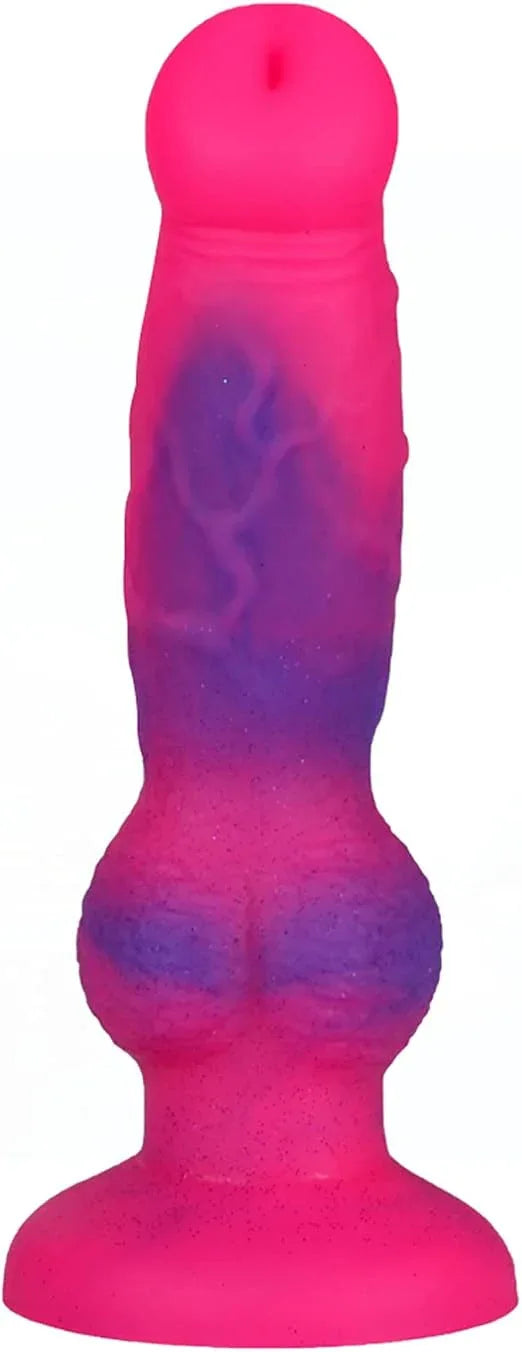 Pink Liquid Silicone Knot Dog Dildo -- 36.99 -