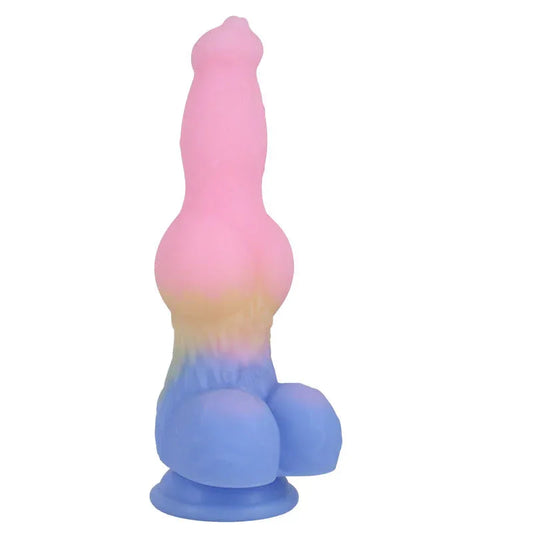 9 Inch Knot Colored Dog Dildo -- 55.00 -