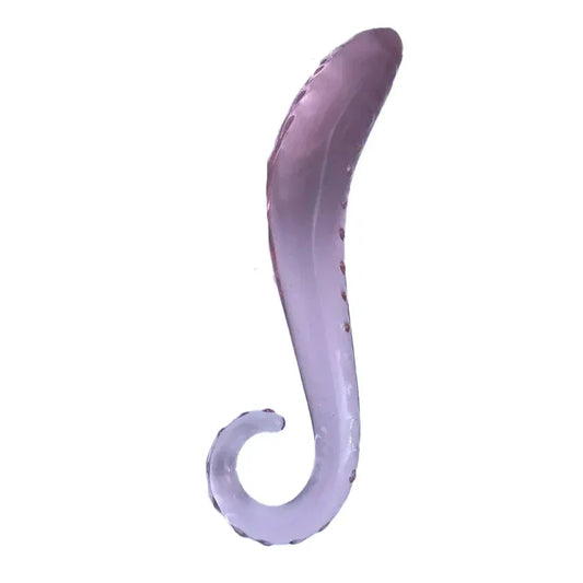 Glass Tentacle Dildo Pink Curvy Raised -- 26.99 -