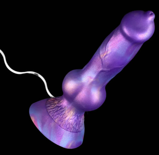 Purple Silicone Dog Knot Ejaculating Dildo -- 49.99 -