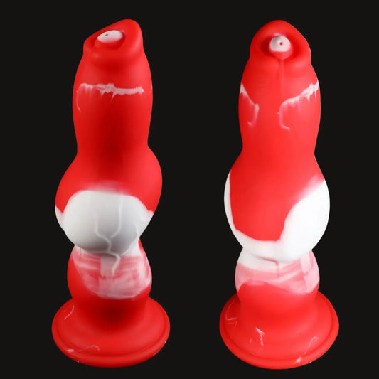 11 Inch Red Dog Knotted Dildo With Suction Cup -- 45.00 - 