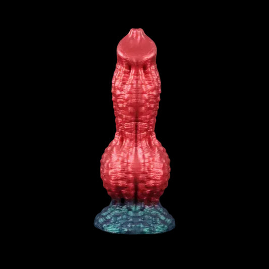 6 Inch Red Textured Dog Knotted Dildo -- 39.00 - 