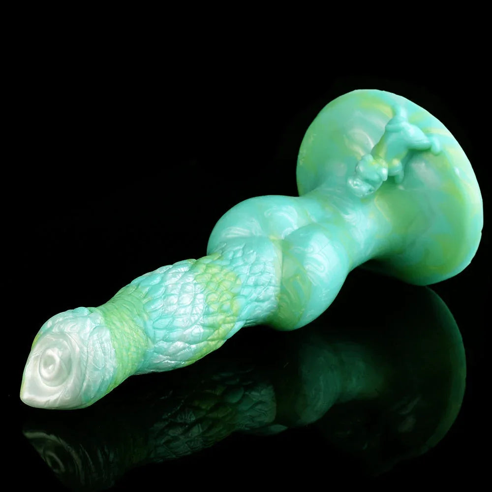 8 Inch Green Silicone Fantasy Dog Dildo -- 49.99 - 