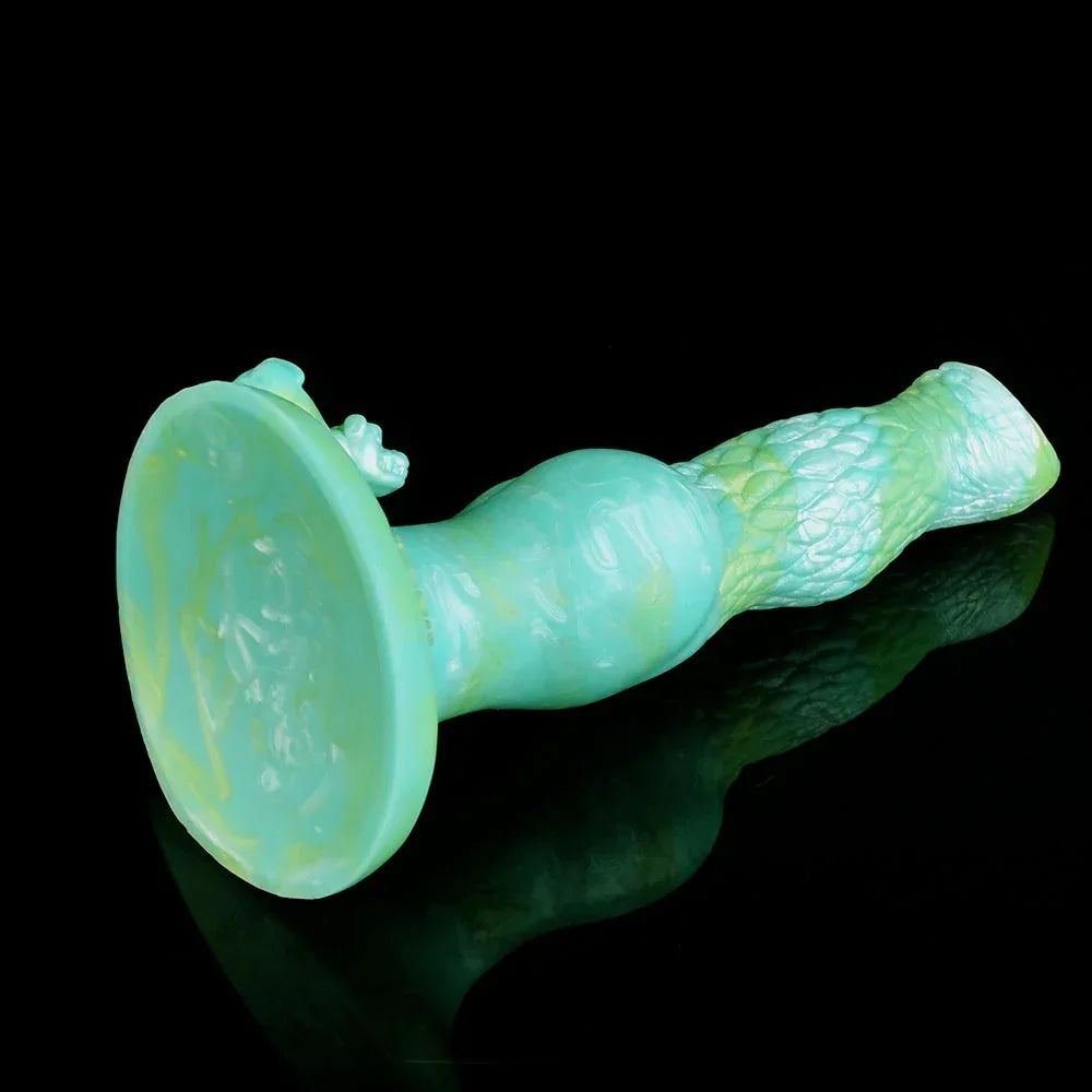 8 Inch Green Silicone Fantasy Dog Dildo -- 49.99 - 
