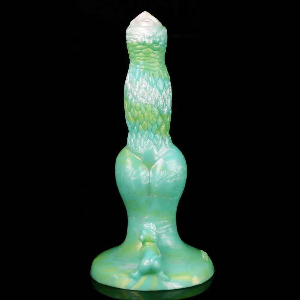 8 Inch Green Silicone Fantasy Dog Dildo -- 49.99 - 
