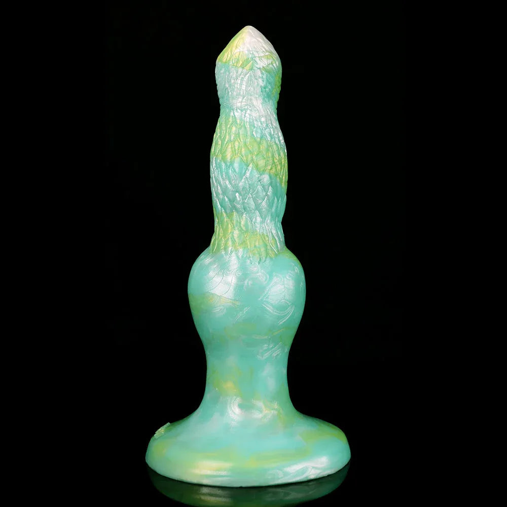 8 Inch Green Silicone Fantasy Dog Dildo -- 49.99 - 