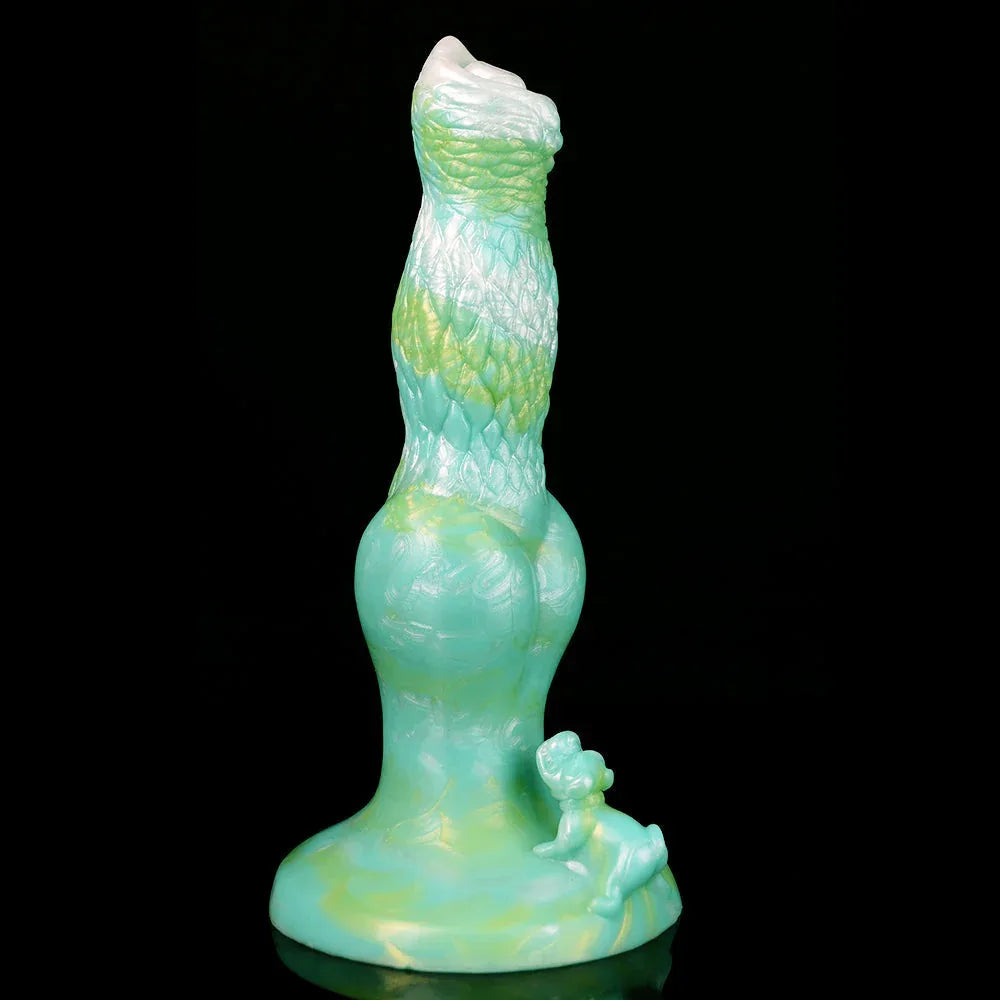 8 Inch Green Silicone Fantasy Dog Dildo -- 49.99 - 