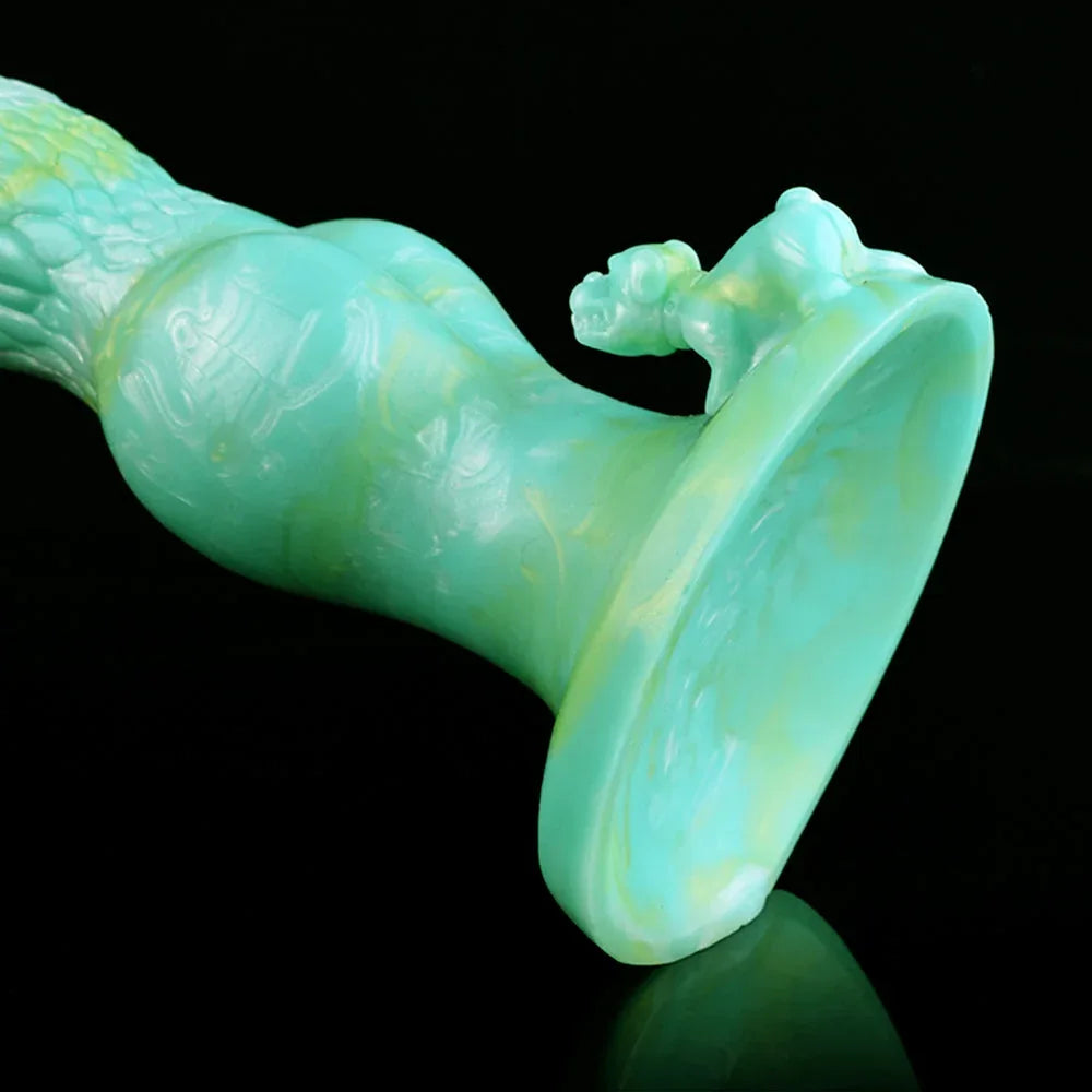 8 Inch Green Silicone Fantasy Dog Dildo -- 49.99 - 