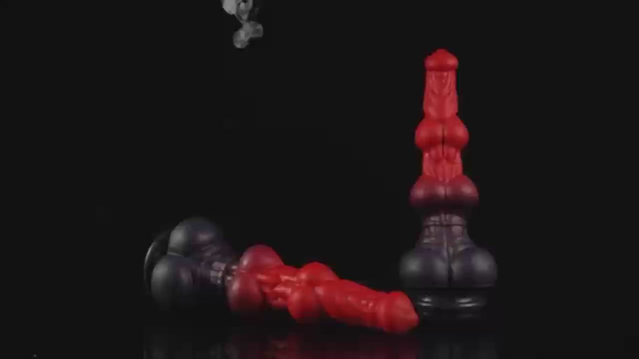Load video: Dog Knotted Dildo Product Video Display Area